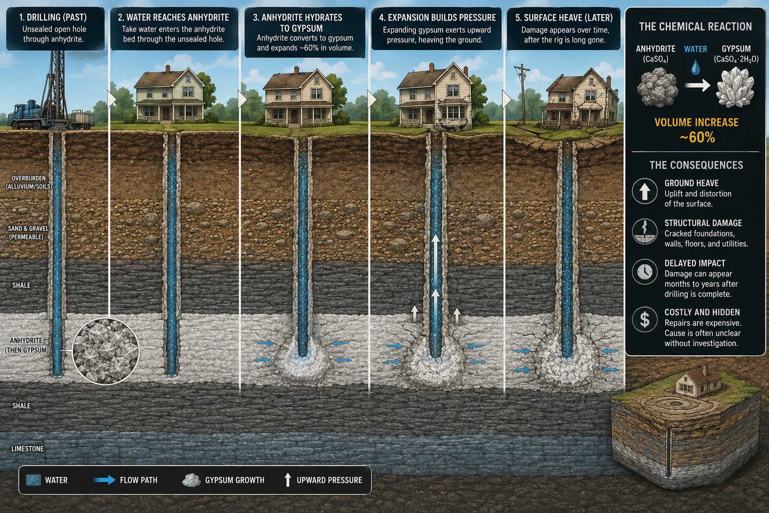 Anhydrite Hydration and Ground Heave