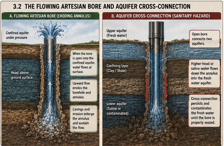 The Flowing Artesian Bore and Aquifer Cross-Connection