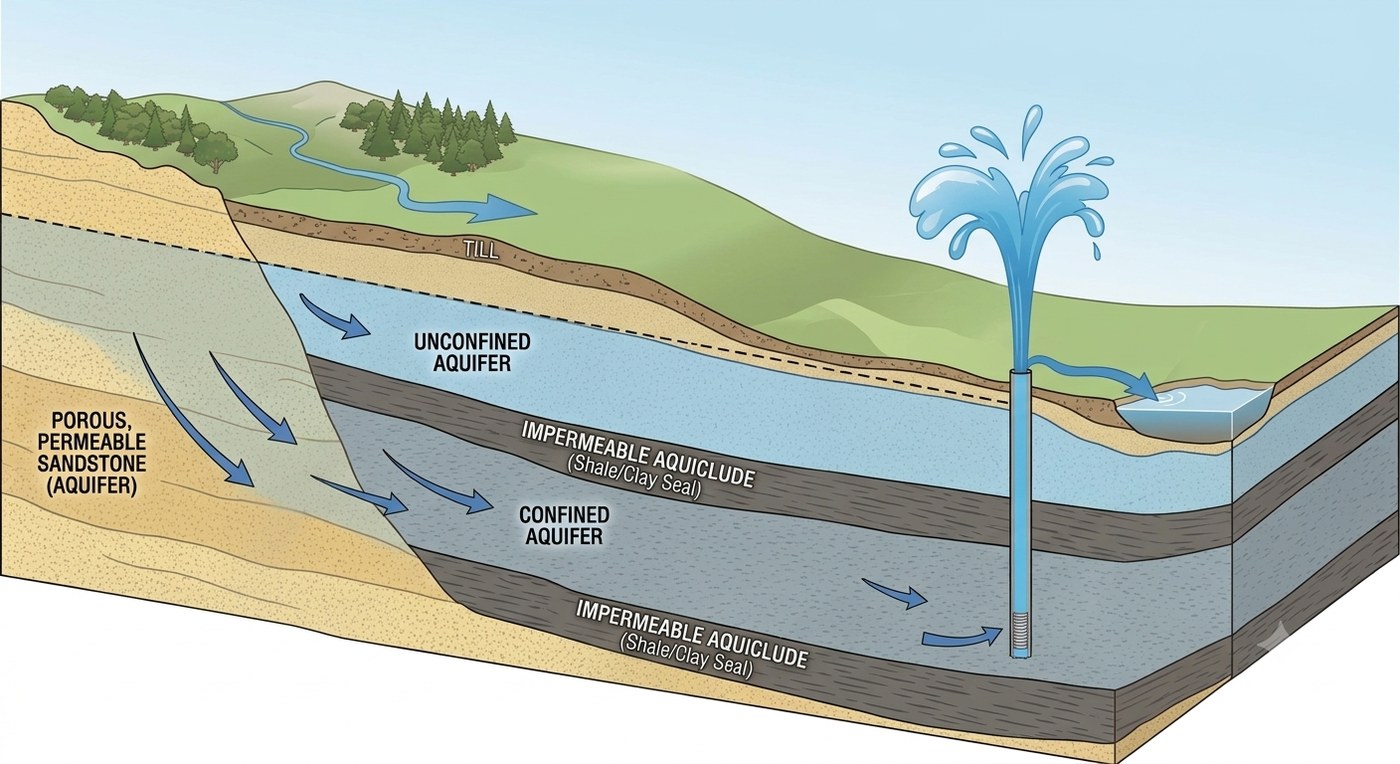 Confined Aquifer and Artesian Pressure