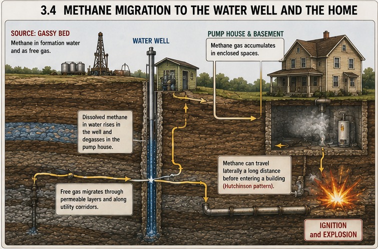 Methane Migration to the Water Well and the Home